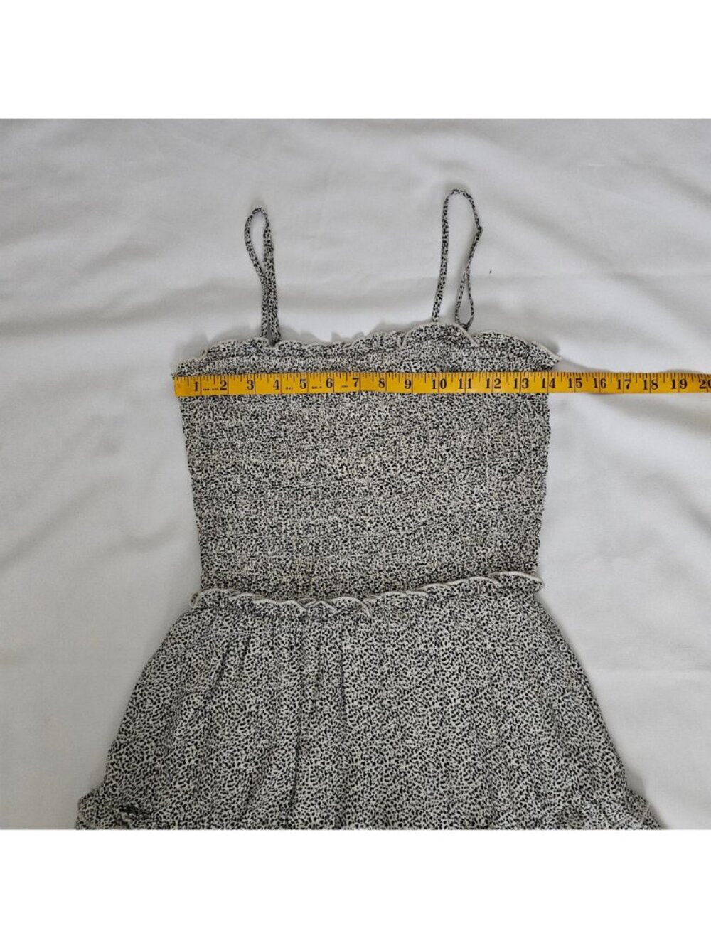 Jessica Simpson Smocked Spaghetti Strap Tiered Georgette Sundress Women's Small - Picture 8 of 12